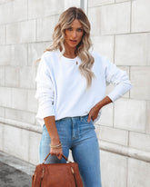 On The Daily Cotton Pullover - White Sai Feel